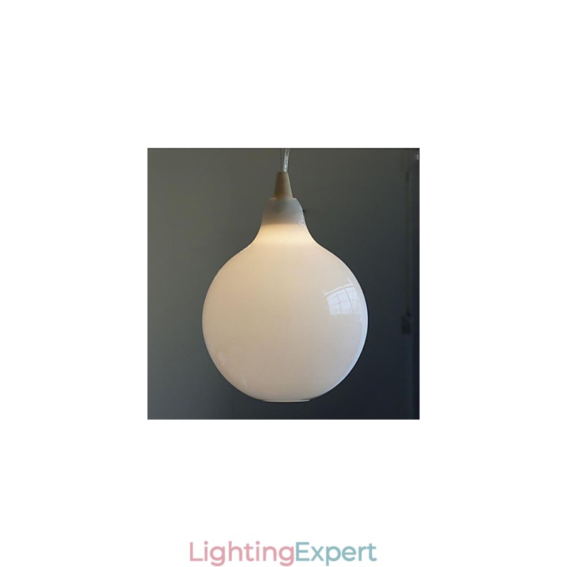 Milk white glass bottle Pendant Lamp Natural Curve