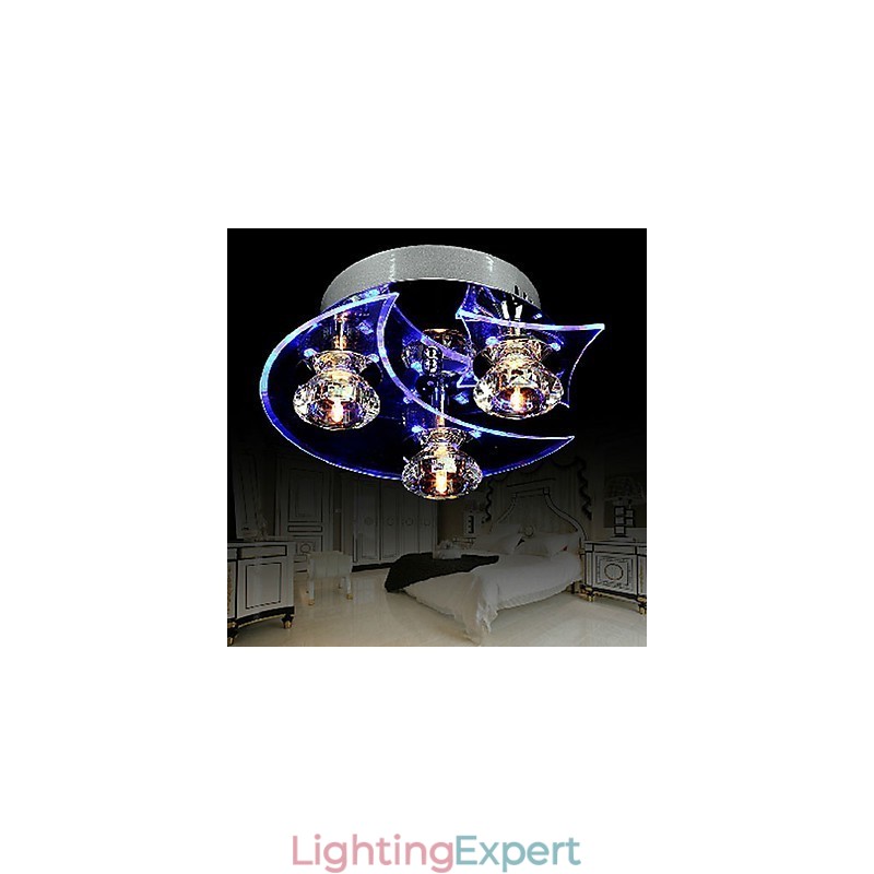 Chandelier Modern Crystal Living 3 Lights