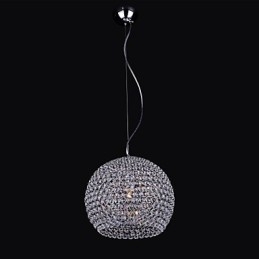 Lantern Mini Style Chrome Metal Chandelier