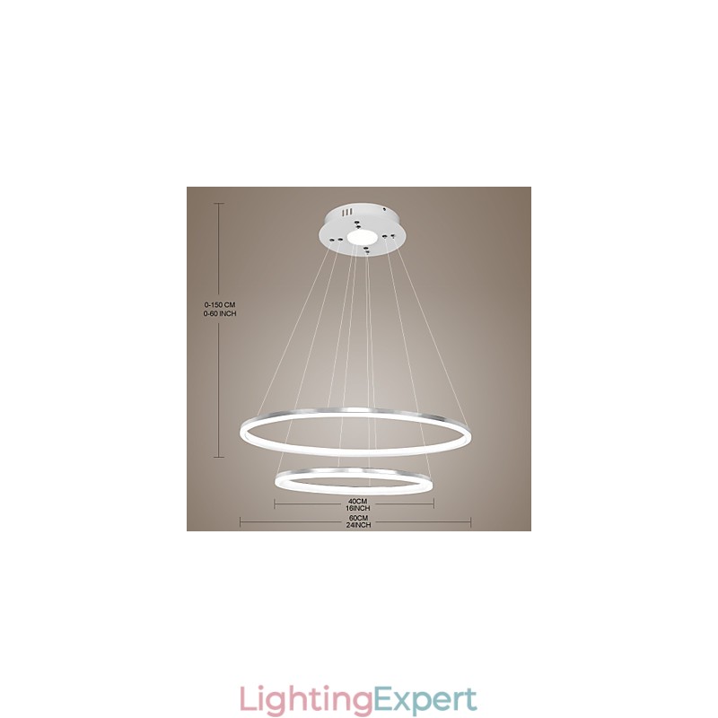 Modern Design Pendant Light 4High Quality Acrylic Double Ring Fit