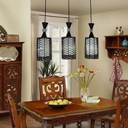 The Cane Makes Up Hand Woven Individuality Creative Arts Droplight Lamp Light
