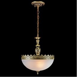 Traditional Classic Vintage Retro Bronze Metal Pendant Light