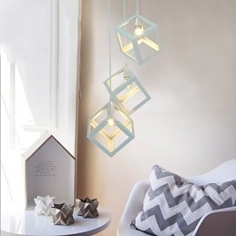 Retro Mini Style Painting Metal Pendant Light