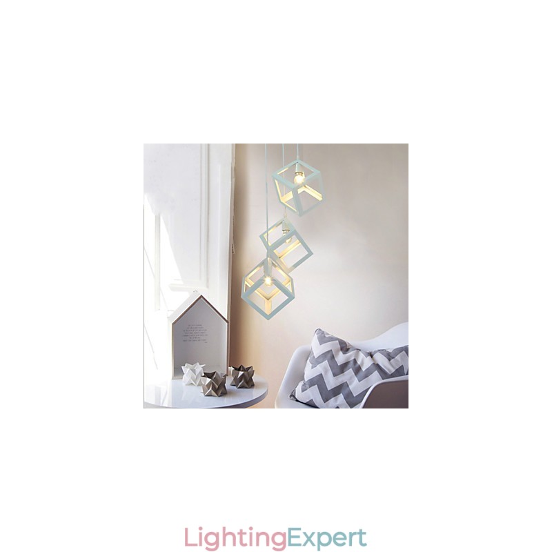 Retro Mini Style Painting Metal Pendant Light
