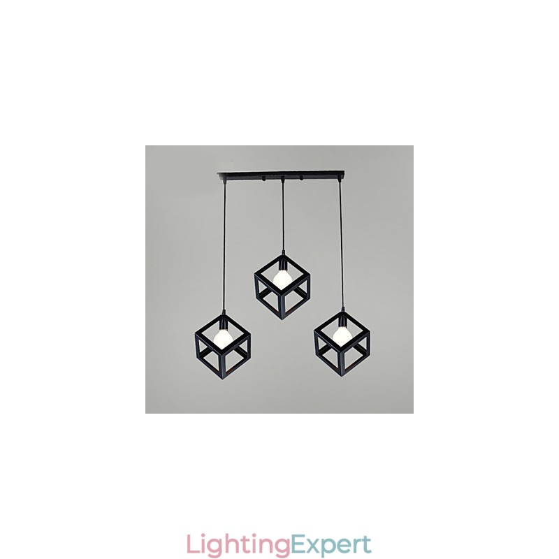 Retro Mini Style Painting Metal Pendant Light