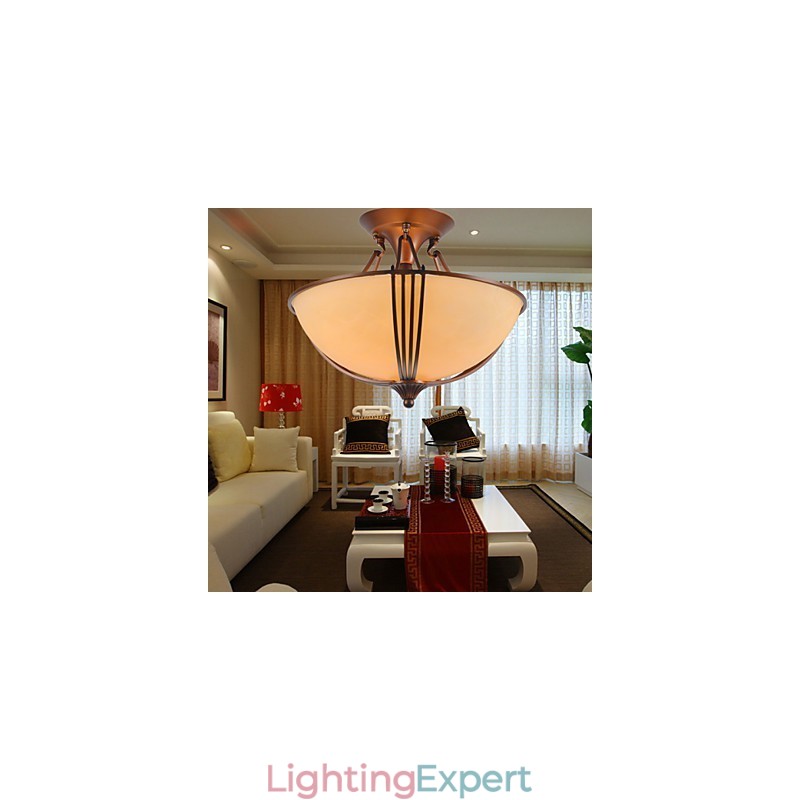 Rustic Lodge Vintage Mini Style Painting Metal Pendant Light