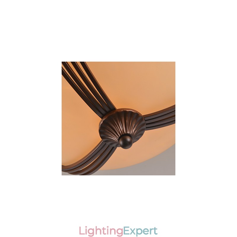 Rustic Lodge Vintage Mini Style Painting Metal Pendant Light