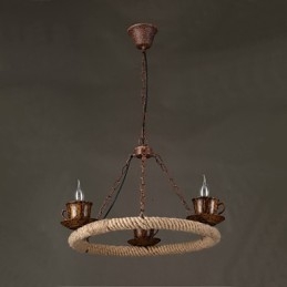 Vintage Country Painting Metal Pendant Light Garage