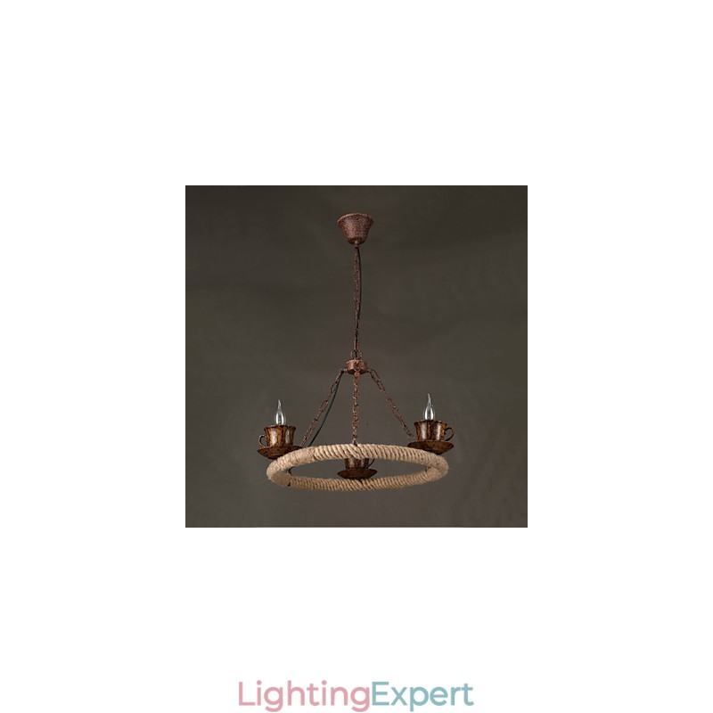 Vintage Country Painting Metal Pendant Light Garage