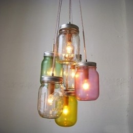 Creative Wishing Bottle Glass Sweet Children Three Droplight Lamp