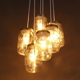Creative Wishing Bottle Glass Sweet Children Three Droplight Lamp