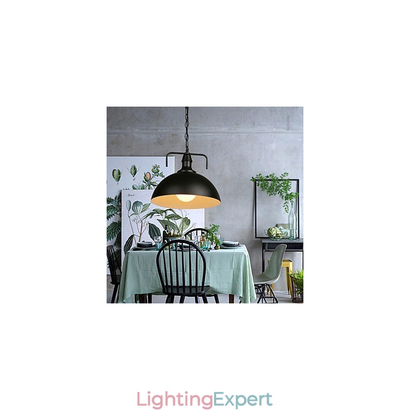 Nordic American Country Industrial Semicircle Fashion Wrought Iron Single Head Droplight
