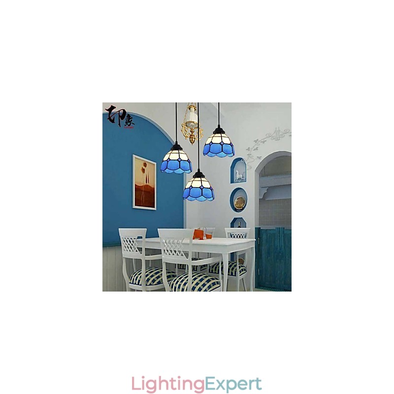 European Contracted Droplight Glass Lampshade Lamps And Lanterns Of The Mediterranean