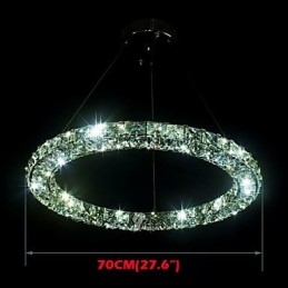 Crystal Pendant Lighting Modern Single D70CM Three Sides K9 Crystal Indoor Ceiling Lights Lamp Fixtures