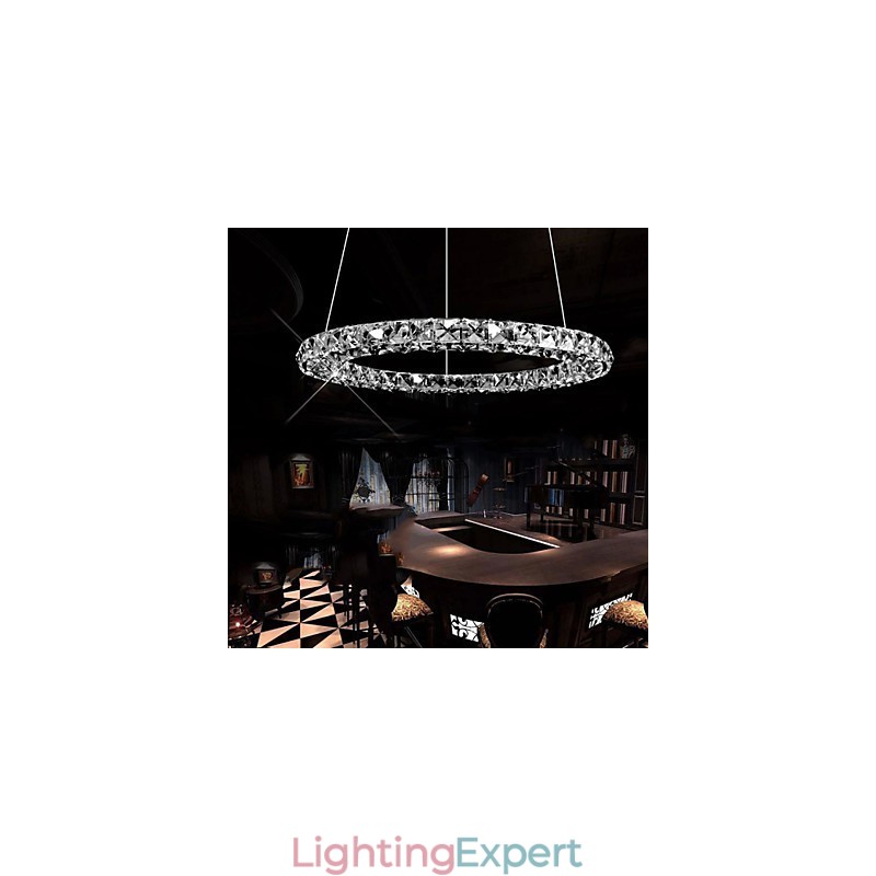 Crystal Pendant Lighting Modern Single D70CM Three Sides K9 Crystal Indoor Ceiling Lights Lamp Fixtures