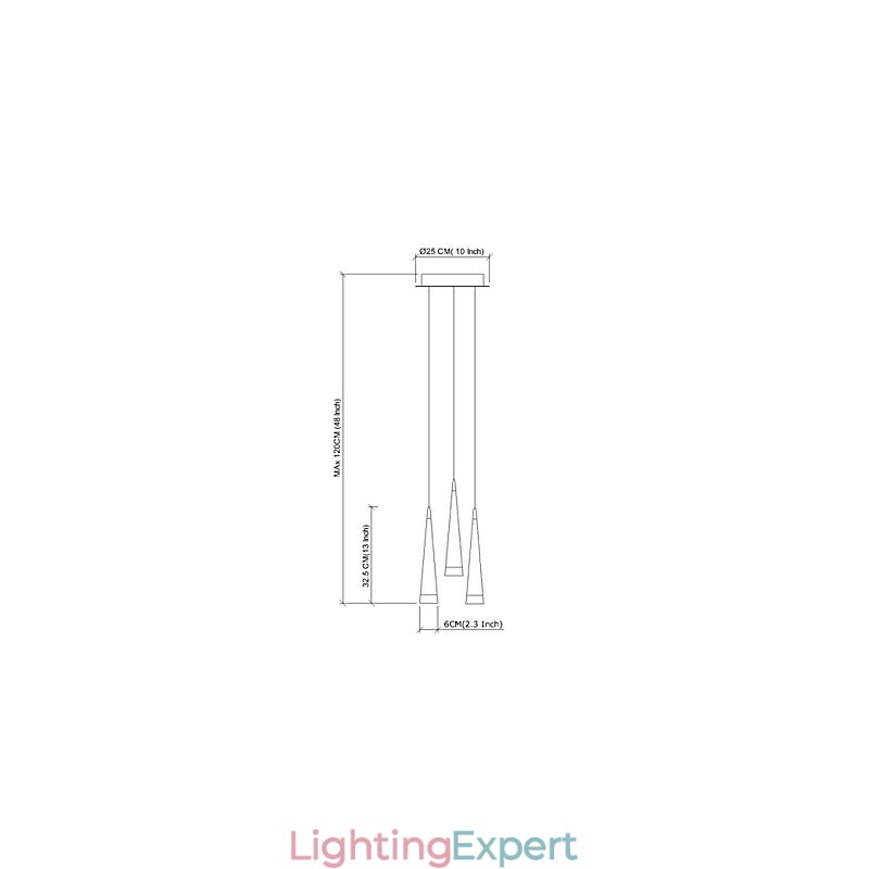 Modern Contemporary Chrome Metal Pendant Light