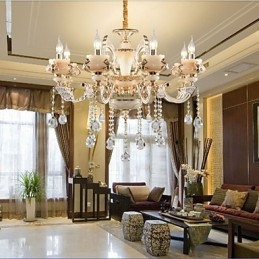 Simple European luxury Type Gold Jade Zinc Alloy lamp