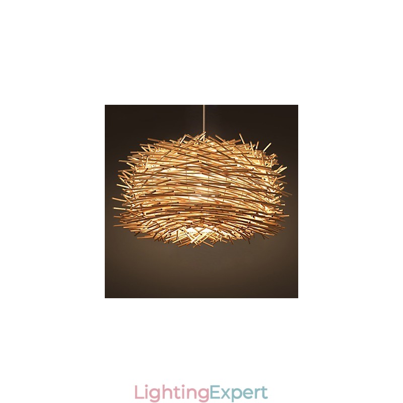 European and American Denss Rattan Weaving Chandelier