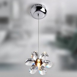Modern Contemporary Crystal Mini Style Electroplated Pendant Light