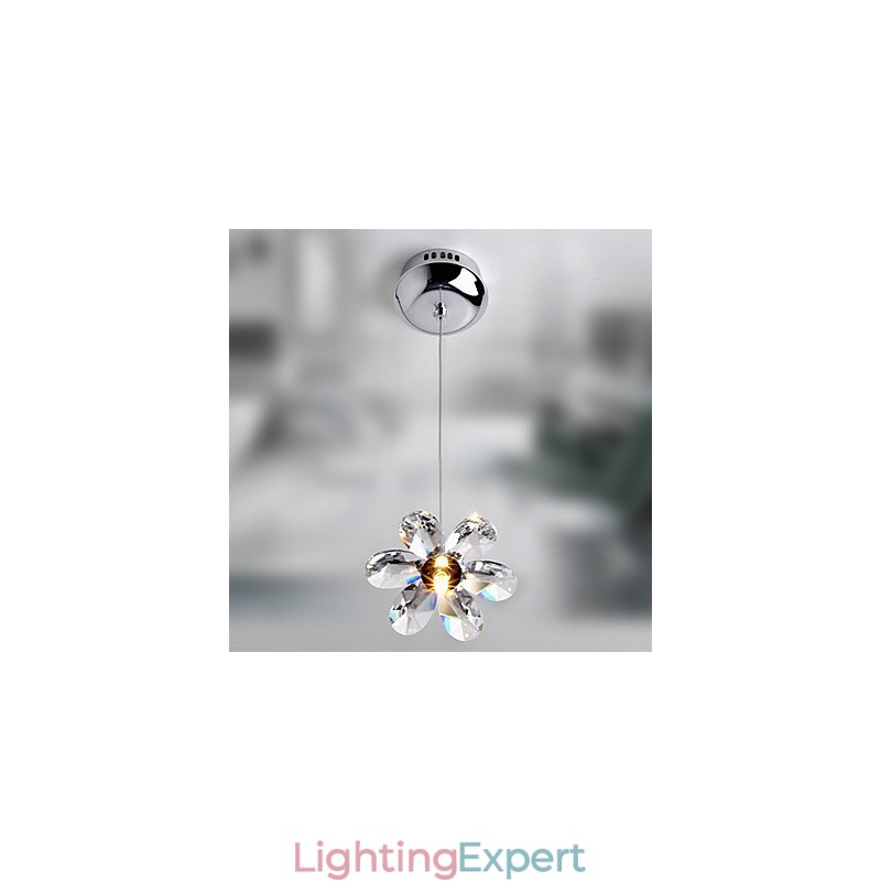 Modern Contemporary Crystal Mini Style Electroplated Pendant Light
