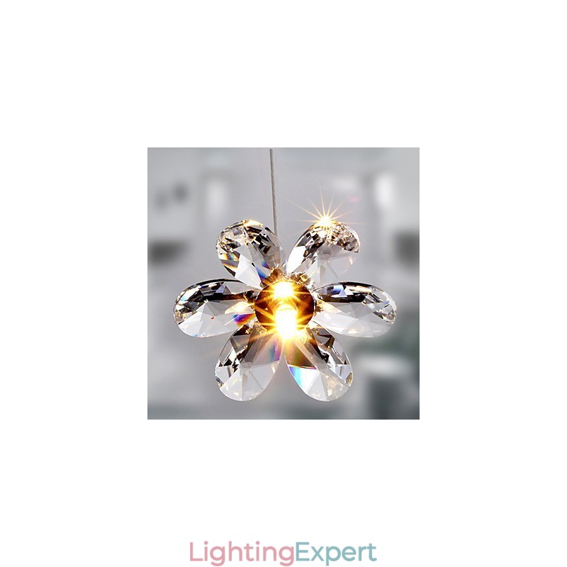 Modern Contemporary Crystal Mini Style Electroplated Pendant Light