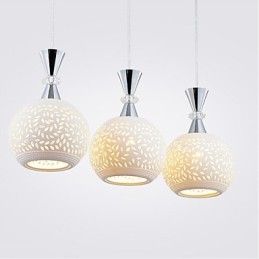 3 Heads Pendant Light Modern Contemporary Metal