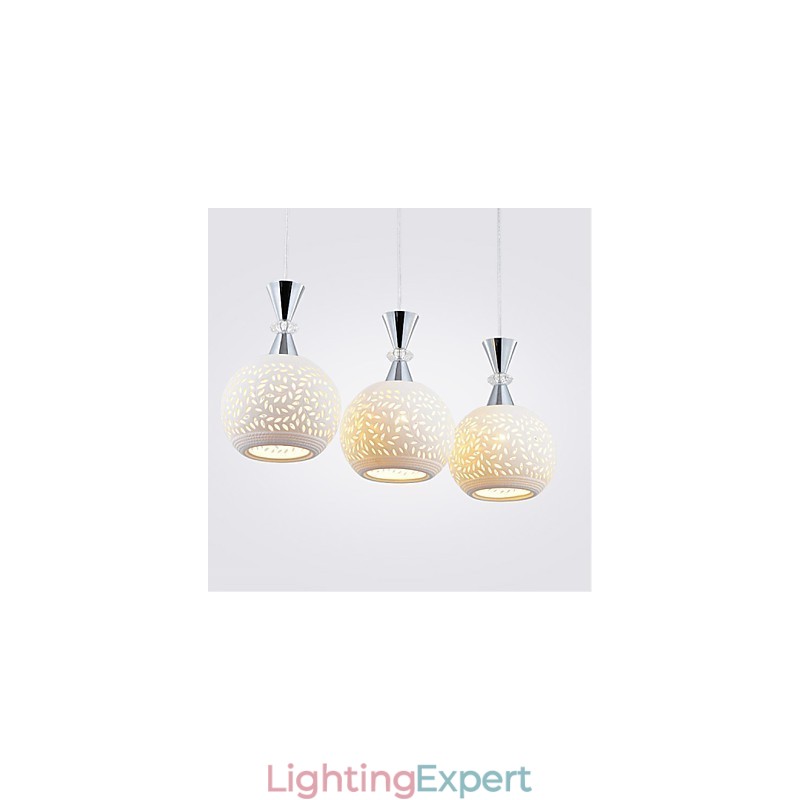 3 Heads Pendant Light Modern Contemporary Metal