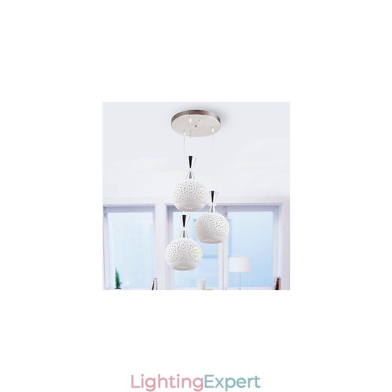 3 Heads Pendant Light Modern Contemporary Metal