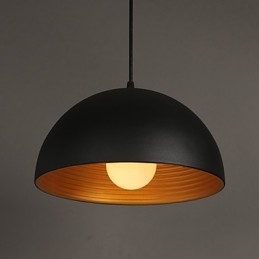 Creative Lamp Round Chimney Droplight Wrought Iron Character Meals Chandelier Black And White