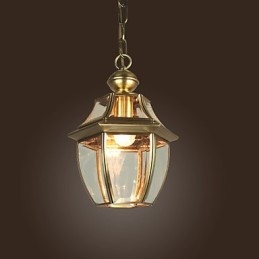 Traditional Classic Lantern Mini Style Electroplated Pendant Light