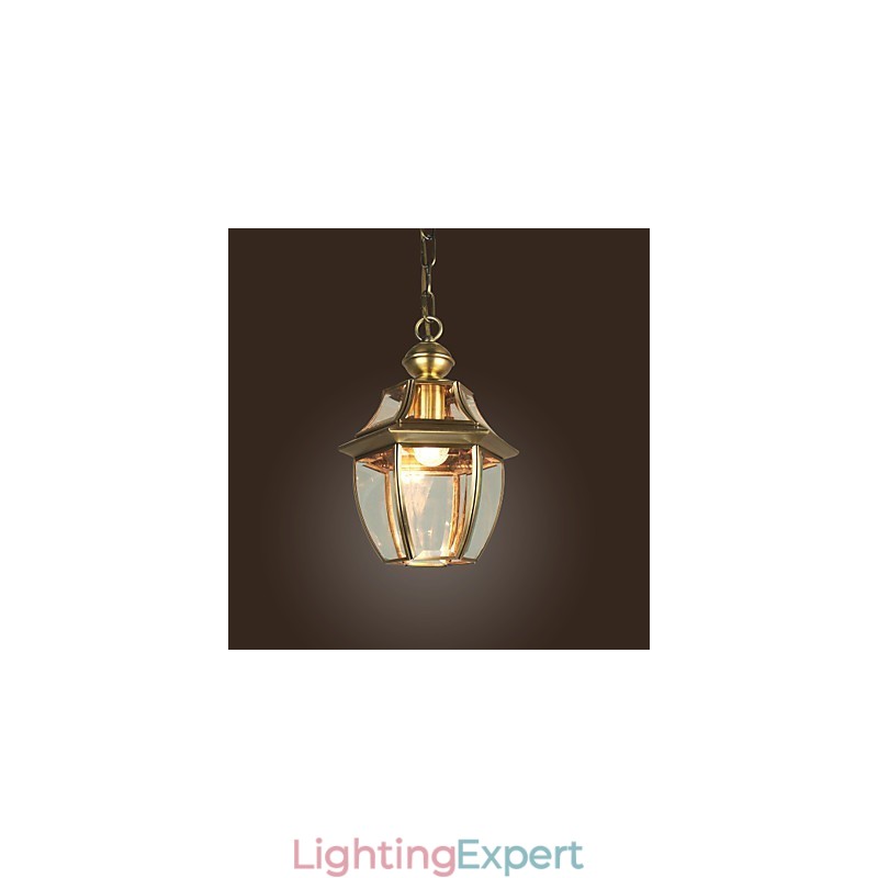 Traditional Classic Lantern Mini Style Electroplated Pendant Light