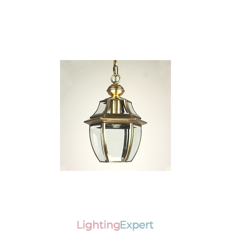 Traditional Classic Lantern Mini Style Electroplated Pendant Light