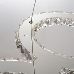 Modern Contemporary Crystal Chrome Metal Pendant Light