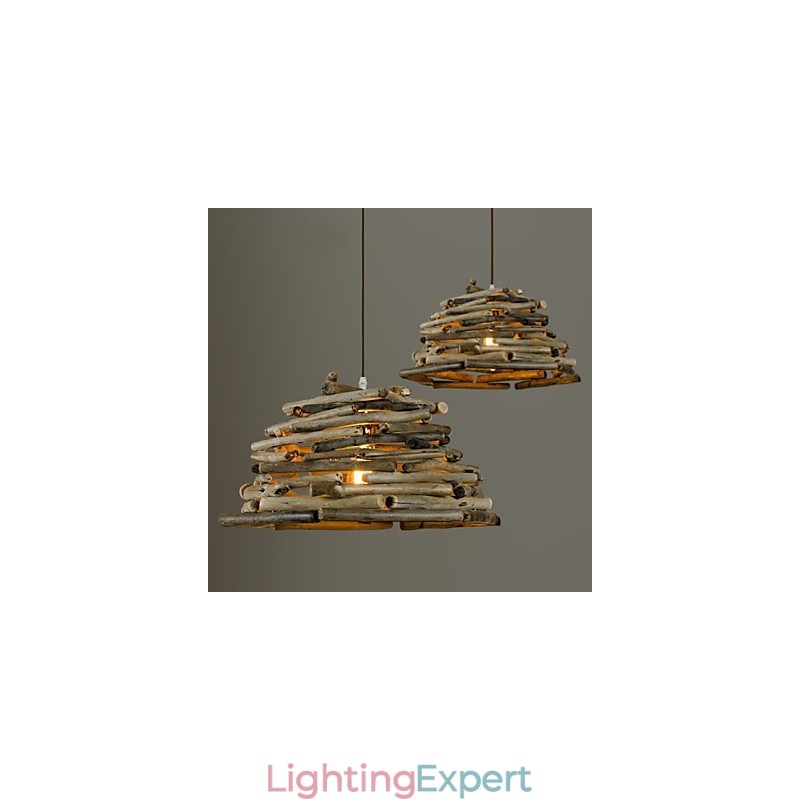Retro Classic Wooden Ceiling Lights Simple Pendant Lamps Cafe Pendant Lamp