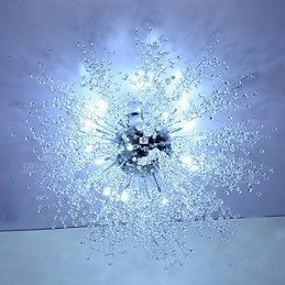 G4 Mitated Crystal Lamp Pendant Light Stainless Steel Dia 90CM