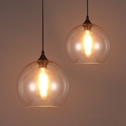 American Creative Nordic Contracted Rural Glass Ball Single Head Droplight Lanp