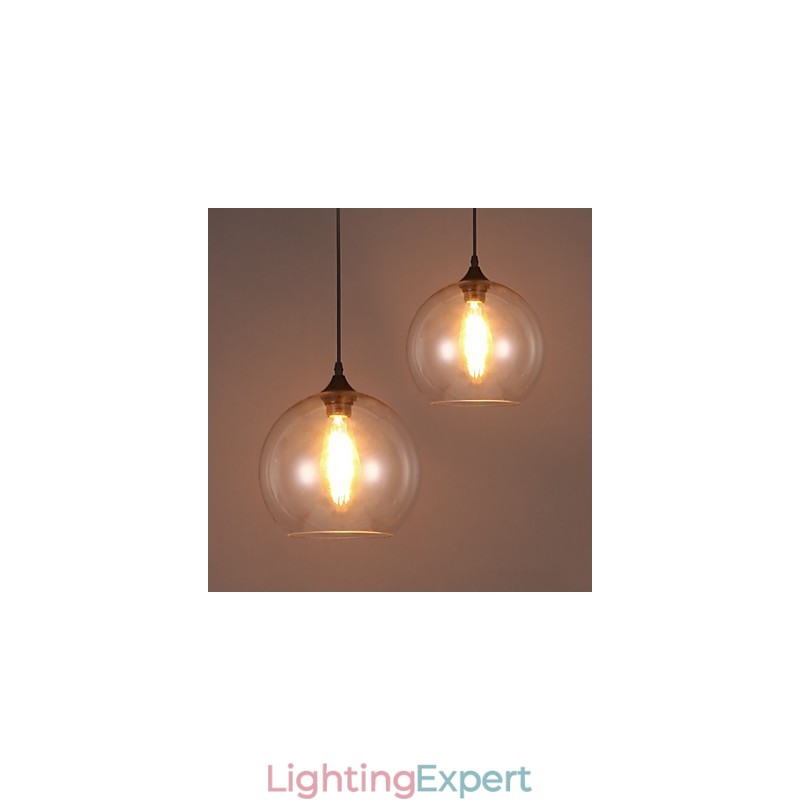 American Creative Nordic Contracted Rural Glass Ball Single Head Droplight Lanp