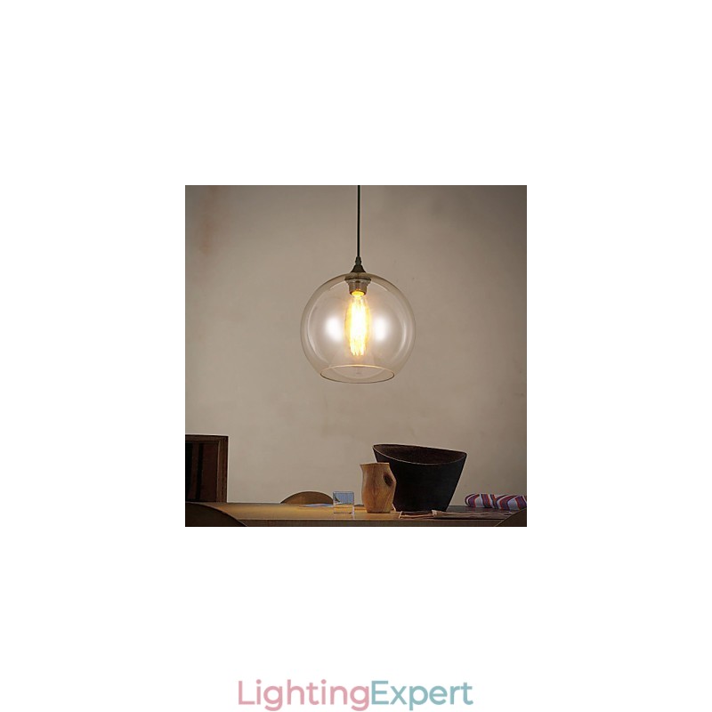 American Creative Nordic Contracted Rural Glass Ball Single Head Droplight Lanp