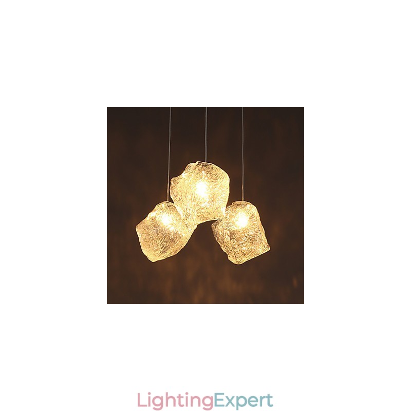 Contemporary And Contracted Art Glass Irregular Meals Chandelier Ice Crystal Chandelier