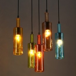 Diffuse Light Color Restoring Ancient Ways Bottle Droplight Pendant Light