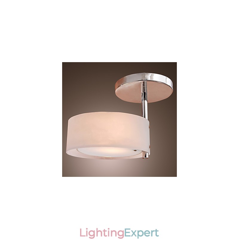 Modern Contemporary Mini Style Chrome Metal Chandelier Flush Mount Garage