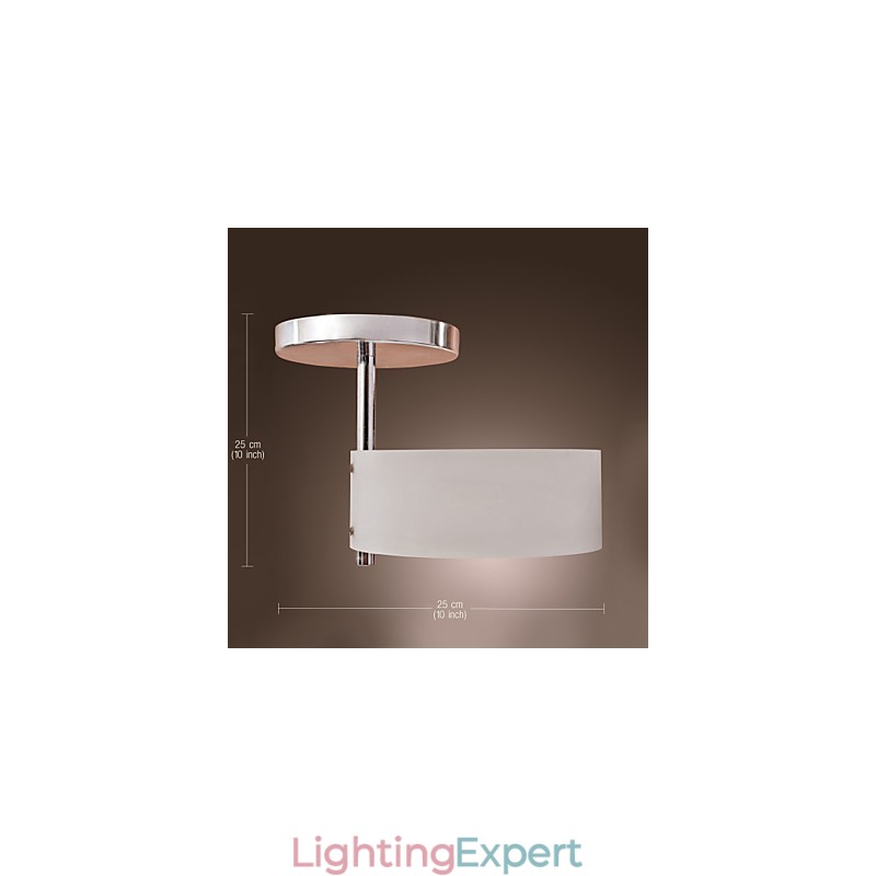 Modern Contemporary Mini Style Chrome Metal Chandelier Flush Mount Garage