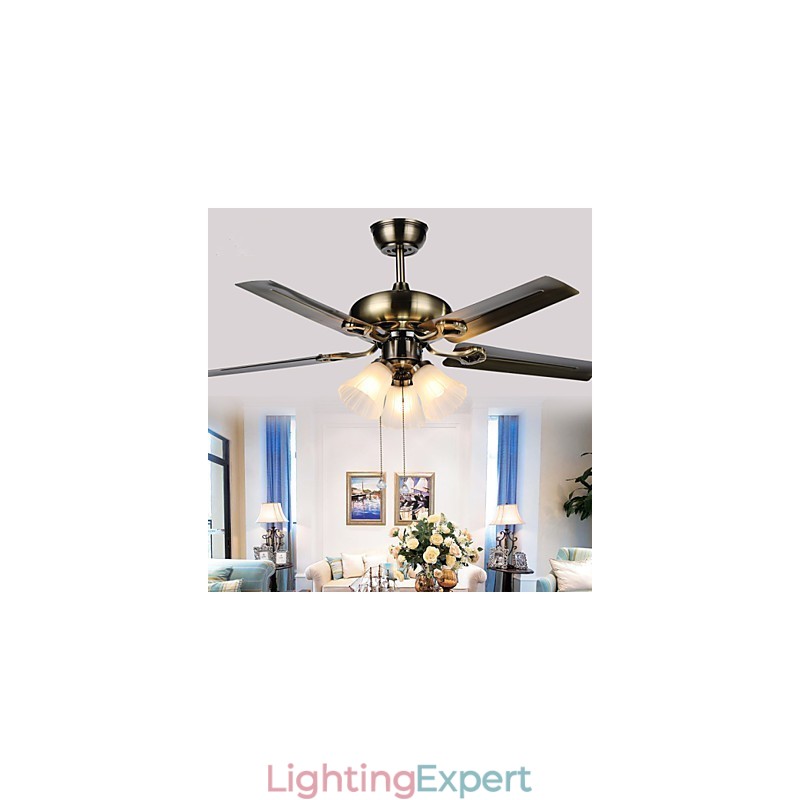 Ceiling Fans Luxe Eco Modern Ceiling Fan With Light 42 Inch Blades Brushed Steel Finish