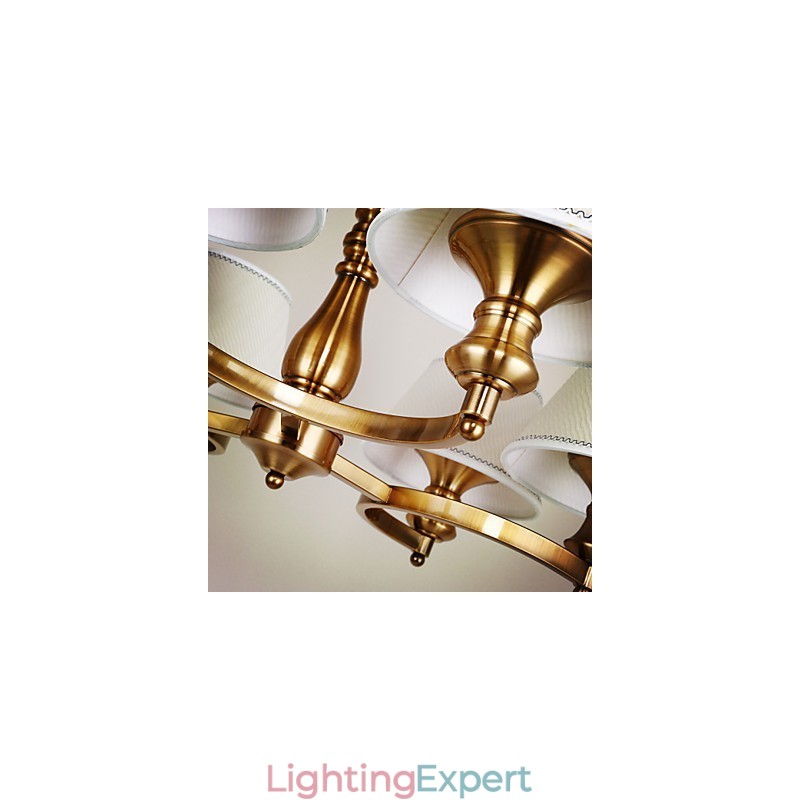 Rustic Lodge Vintage Mini Style Electroplated Metal Chandelier