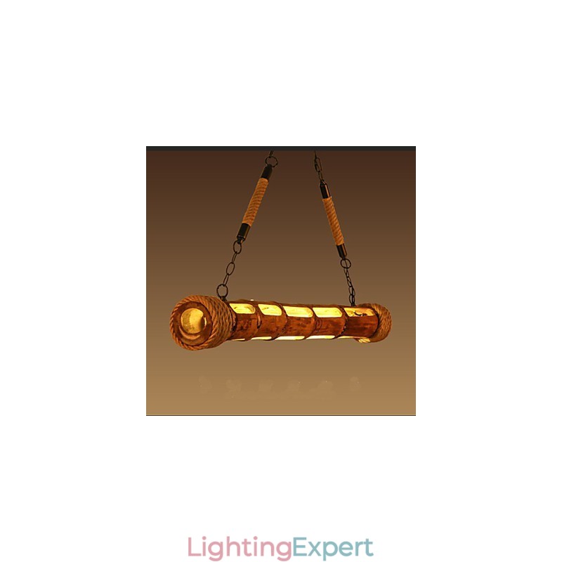 Coffee Garden Decorative Carving Bamboo Chandelier