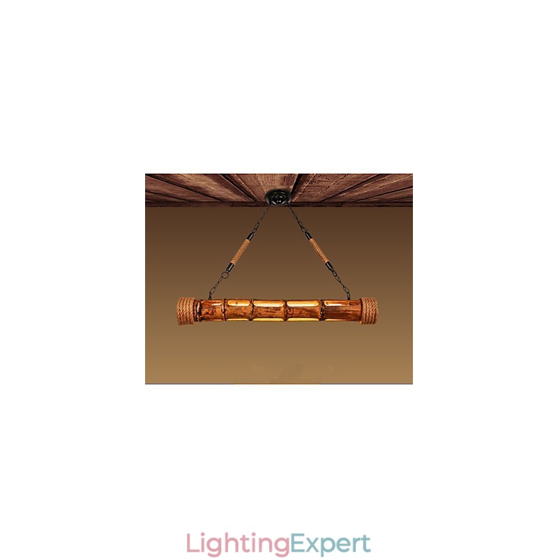 Coffee Garden Decorative Carving Bamboo Chandelier