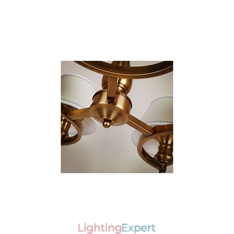 Rustic Lodge Vintage Mini Style Electroplated Metal Chandelier