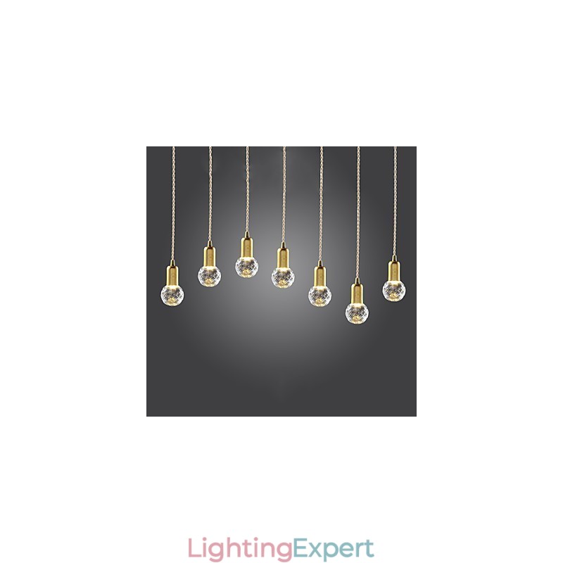 Modern Contemporary Vintage Mini Style Gold Metal Pendant Light