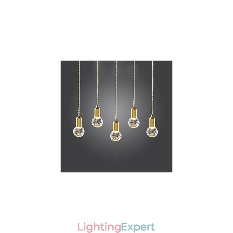 Modern Contemporary Vintage Mini Style Gold Metal Pendant Light