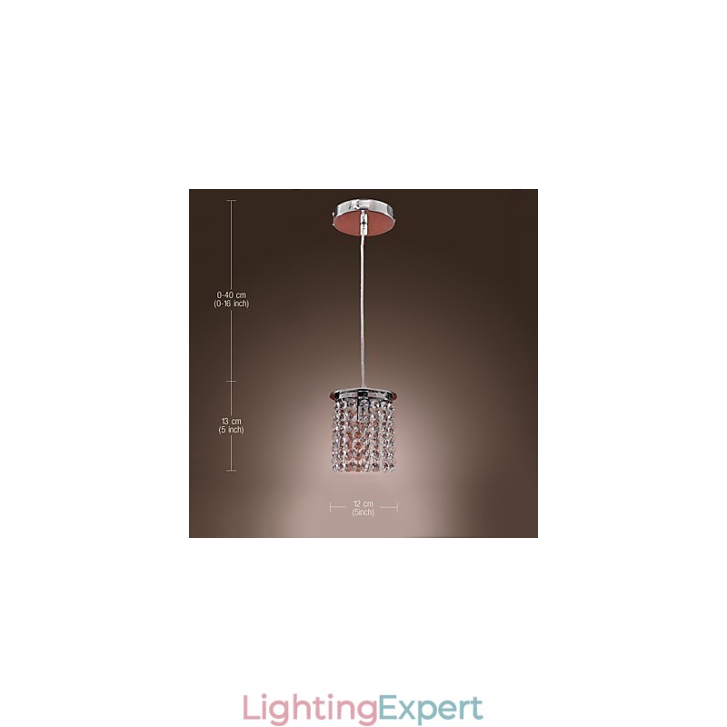 Modern Contemporary Crystal Mini Style Electroplated Pendant Light